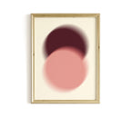 Blush Pink Brown Abstract Art Print, Soft Gradient Minimal Wall Decor