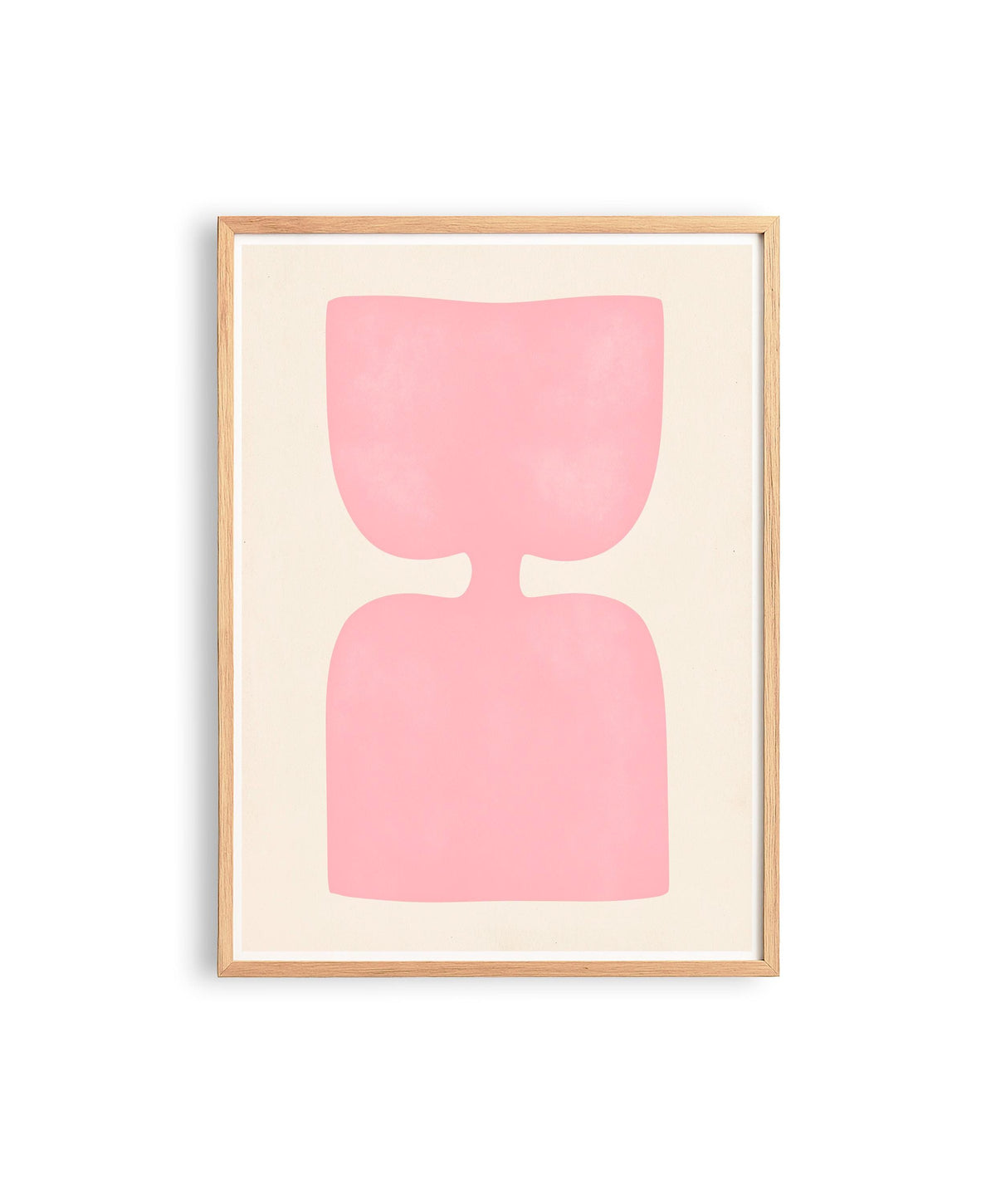 Pink Abstract Art Print, Minimalist Shape Poster, Soft Modern Wall Decor