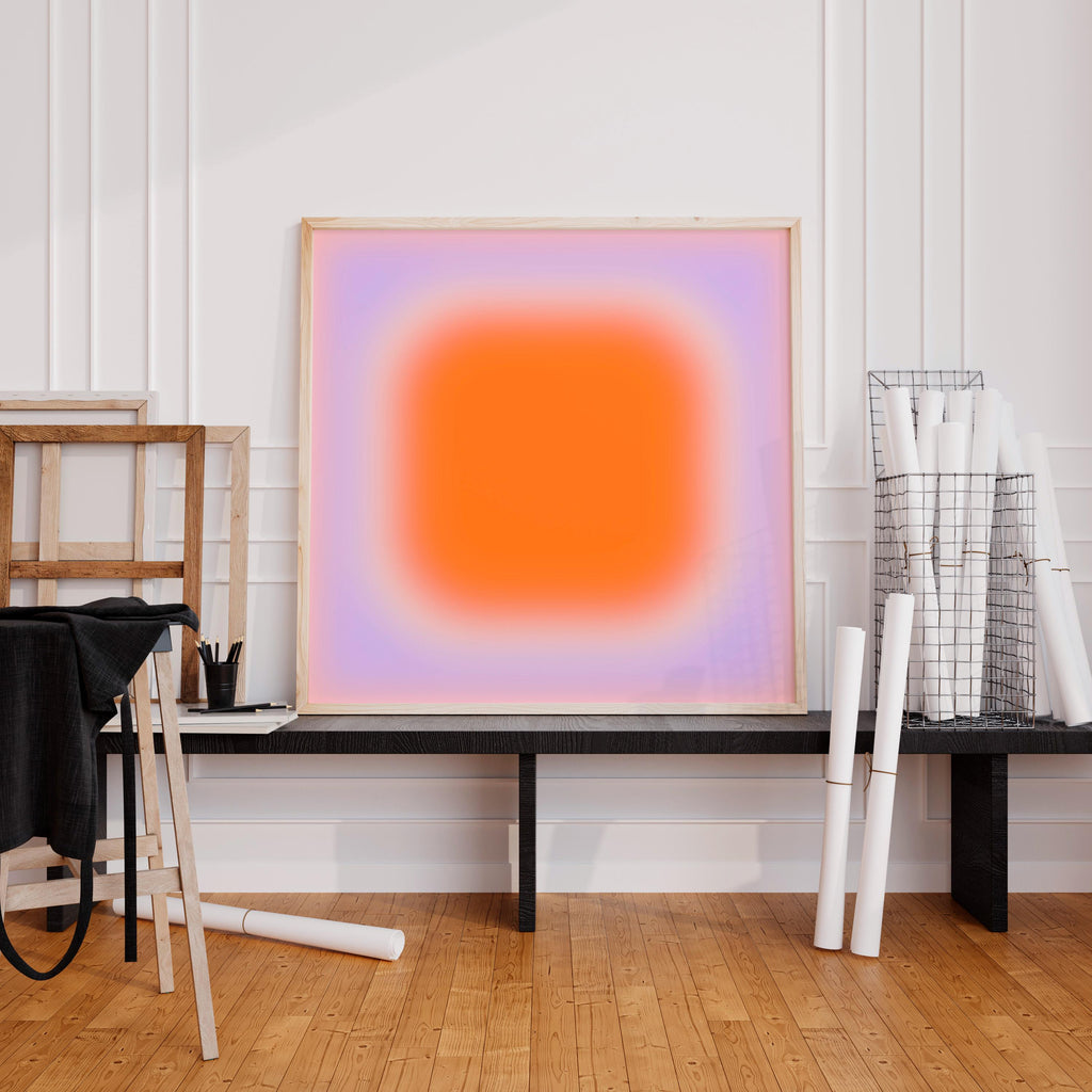 Orange Pink Sunset Gradient Print