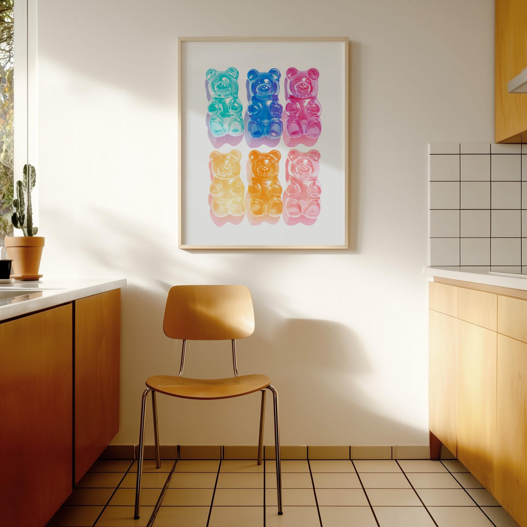 Colorful Gummy Bear – Candy Wall Art