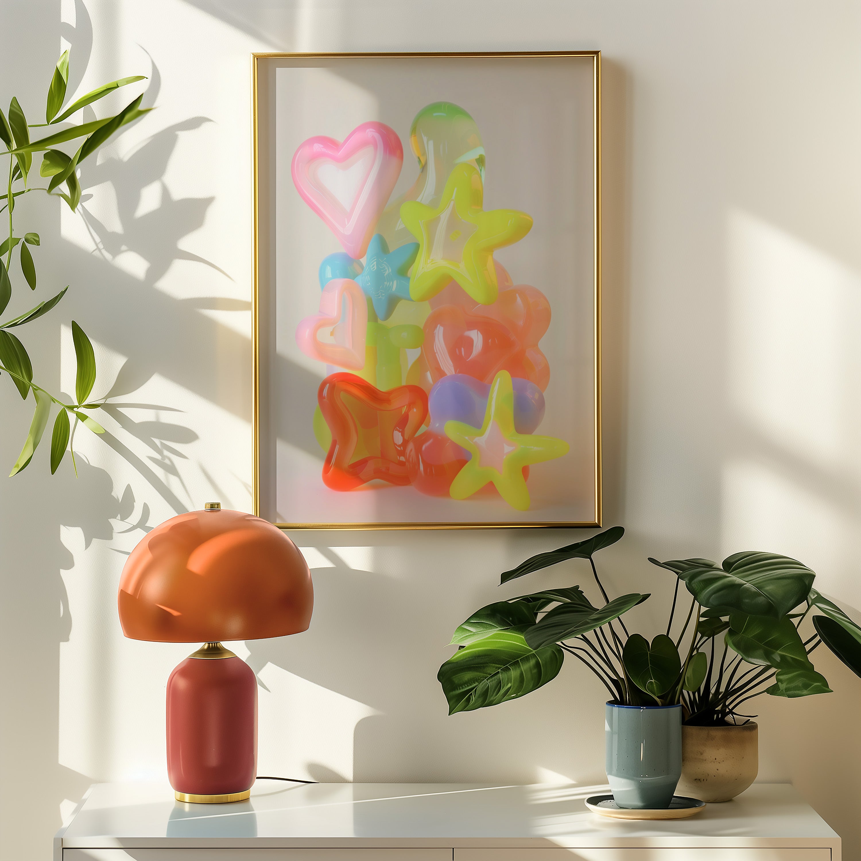 Modern Abstract Glossy Pastel Print - And A Little More