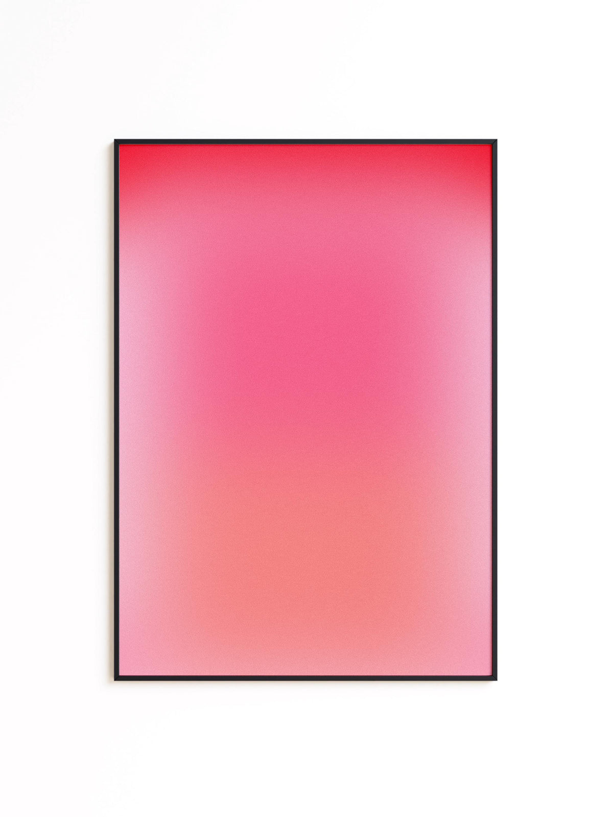 Pink Gradient Art Print, Coral Abstract Poster, Vintage Grain Wall Decor