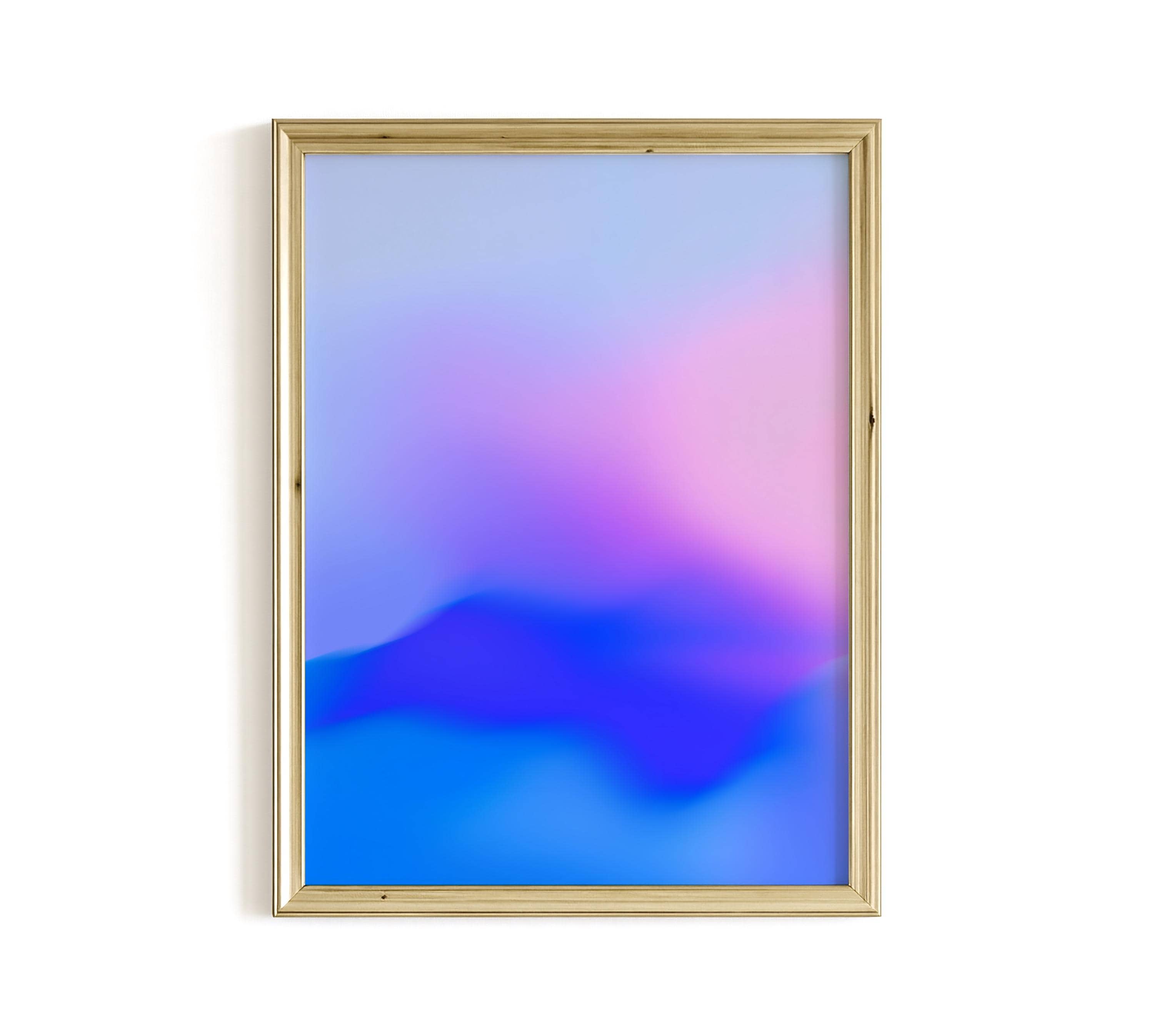 Blue Purple Gradient Wall Art Printable, Abstract Ocean Inspired Poster, Minimalist Calm Decor, Modern Aesthetic Print