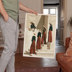 Black Women Wall Art Print, African American Fashion Poster, Neutral Decor