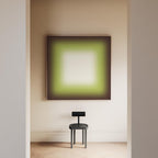 Avocado Green Wall Art, Minimalist Gradient Print, Earthy Framed Wall Art, Square Canvas Print