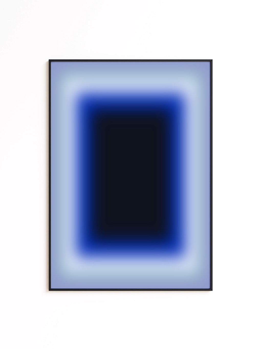 Blue Gradient Art Print, Navy Cobalt Abstract Poster, Modern Wall Decor