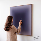 Deep Navy Purple Gradient Wall Art