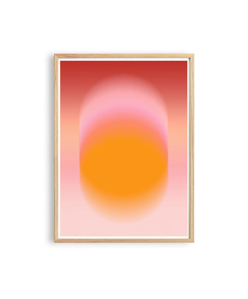 Orange Gradient Art Print, Pink Aura Poster, Modern Wall Decor