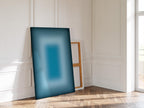 Blue Aura Art Print, Teal Gradient Poster, Moody Modern Wall Decor