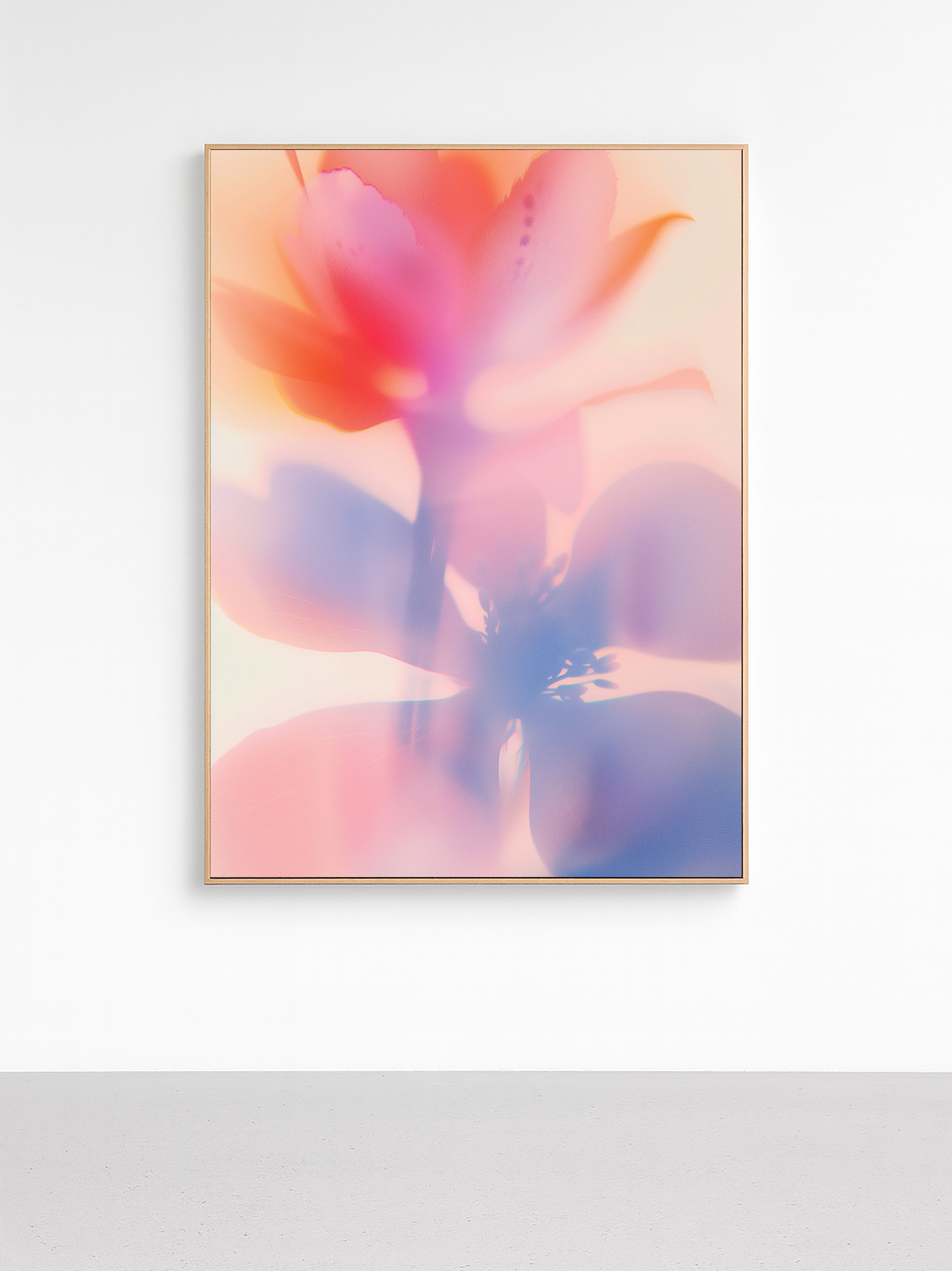 Soft Focus Abstract Floral - Framed Canvas - And A Little More