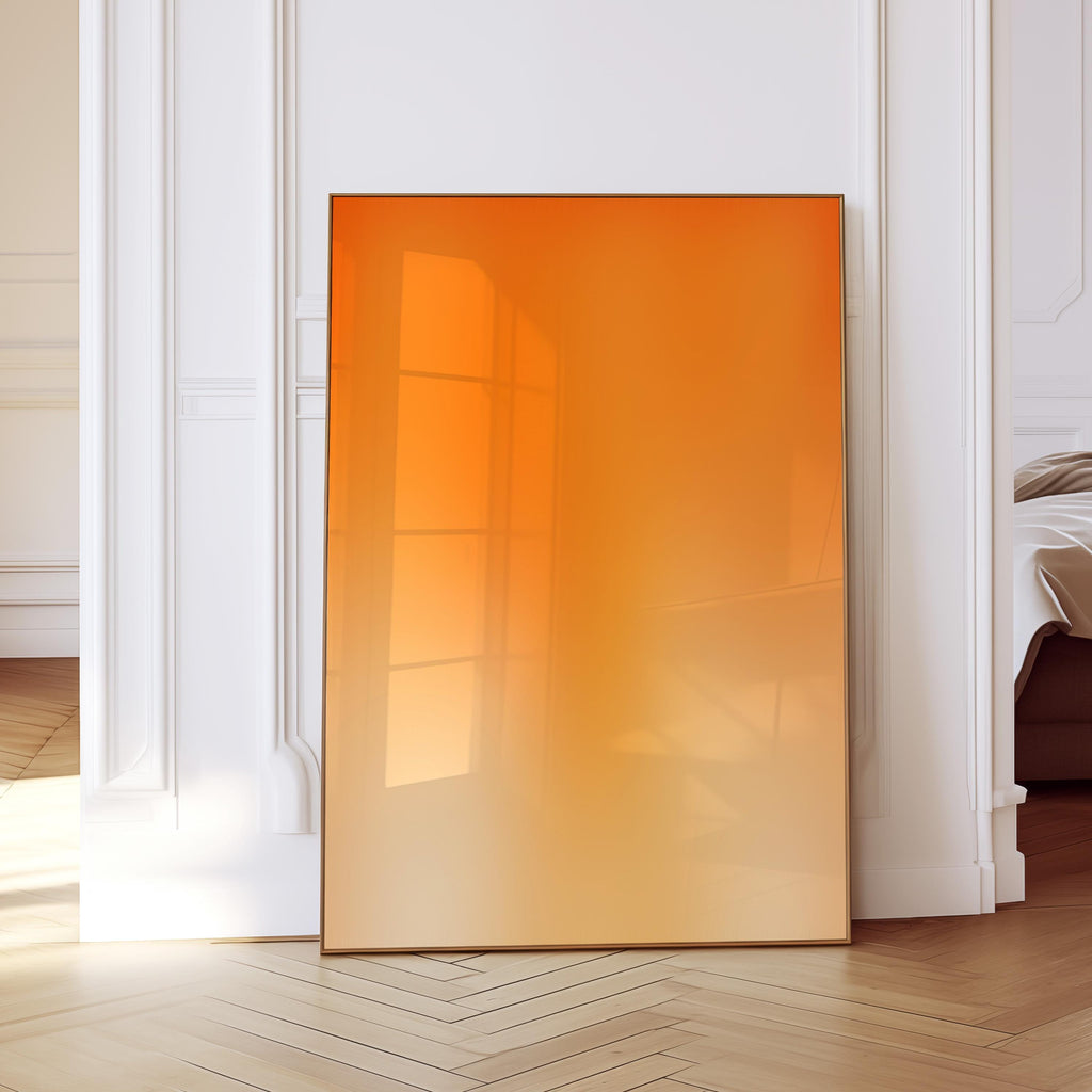 Orange Gradient Art Print, Minimal Abstract Poster, Warm Modern Wall Decor