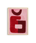 Red Abstract Art Print, Minimal Modern Wall Decor, Bold Graphic Painting