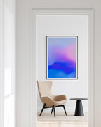 Blue Purple Gradient Wall Art Printable, Abstract Ocean Inspired Poster, Minimalist Calm Decor, Modern Aesthetic Print