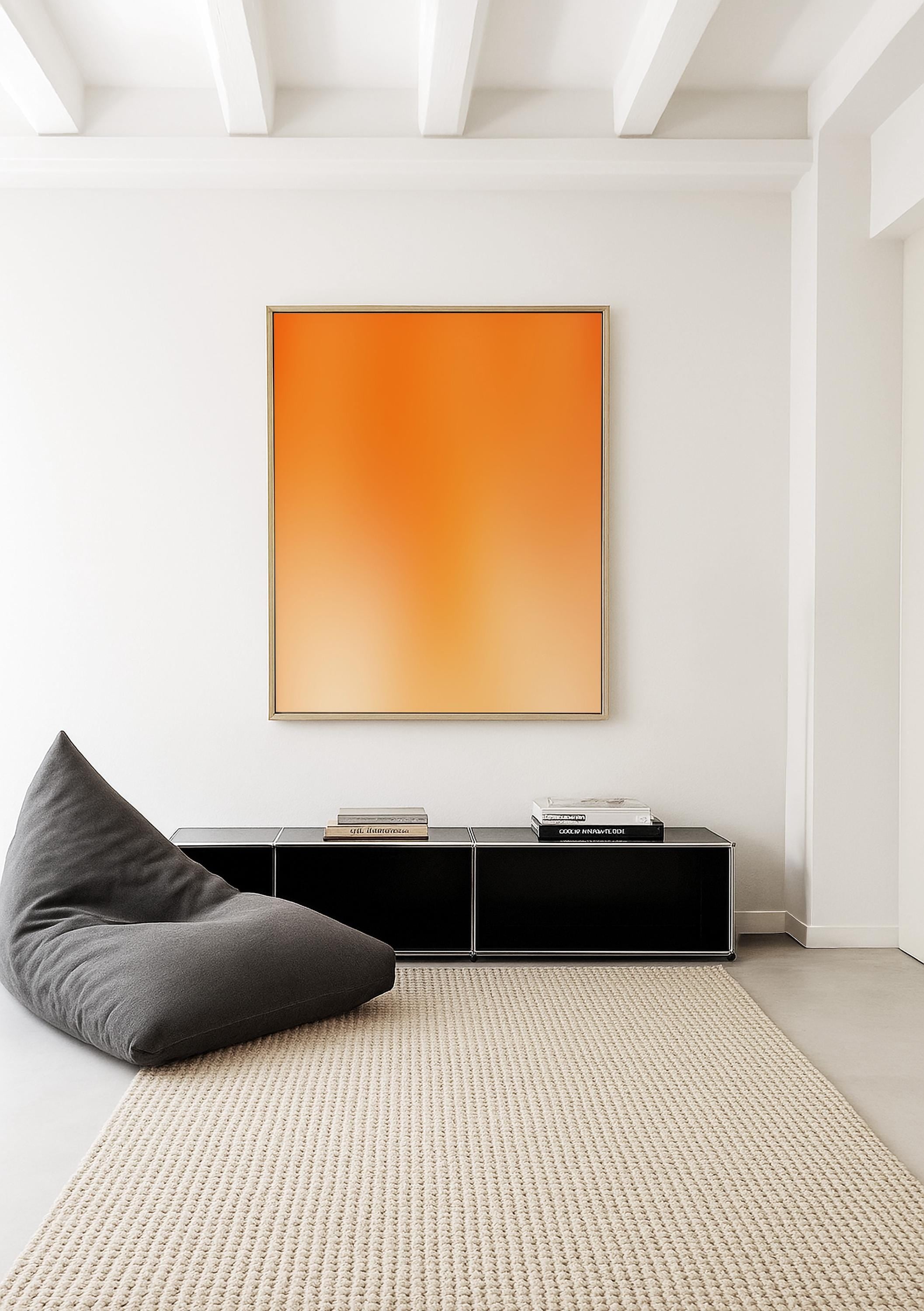 Orange Gradient Art Print, Minimal Abstract Poster, Warm Modern Wall Decor