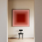 Terracotta Wall Art Print, Rust Red Gradient Poster, Warm Minimalist Decor