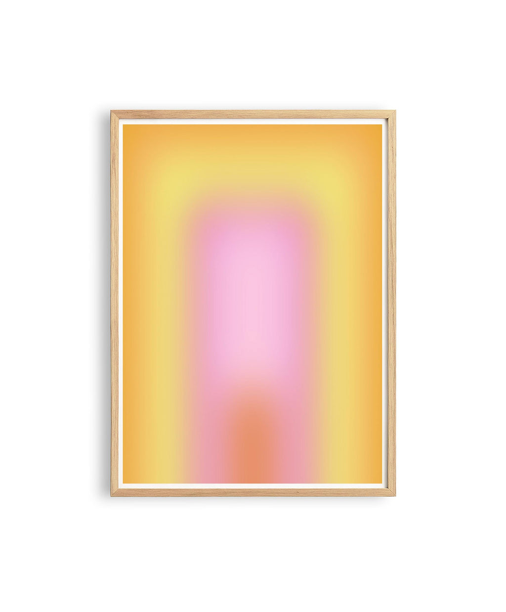 Pastel Gradient Art Print, Pink Yellow Abstract Poster, Soft Modern Wall Decor