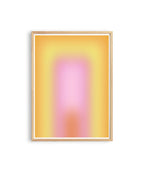 Pastel Gradient Art Print, Pink Yellow Abstract Poster, Soft Modern Wall Decor