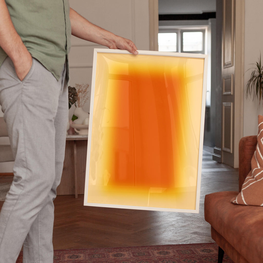 Abstract painting print, Orange Wall Art, digital download, Printable Art, Minimal Art