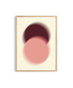 Blush Pink Brown Abstract Art Print, Soft Gradient Minimal Wall Decor