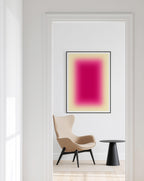 Pink Gradient Abstract Art Print, Warm Minimal Ombre Poster (Digital Download)