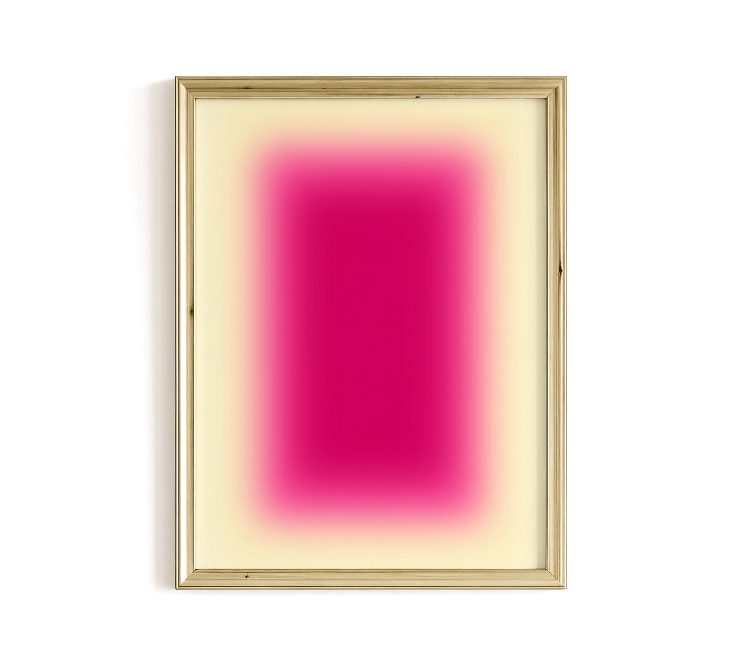Pink Gradient Abstract Art Print, Warm Minimal Ombre Poster (Digital Download)