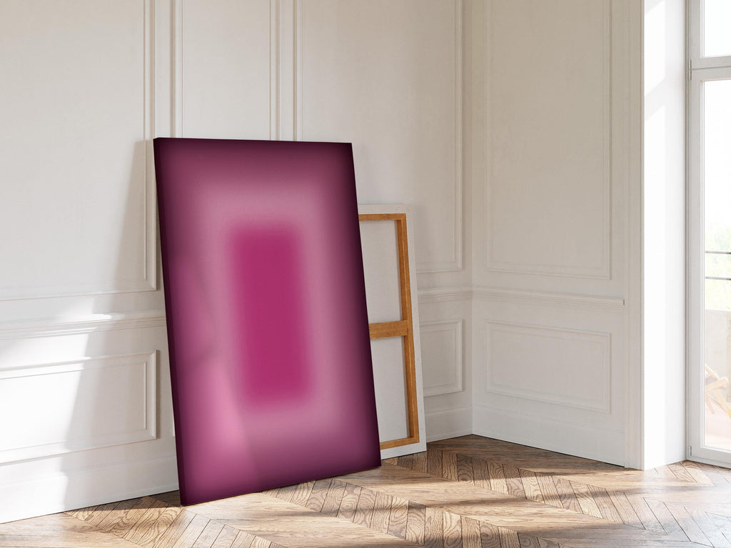Pink Aura Art Print, Magenta Gradient Poster, Soft Glow Wall Decor
