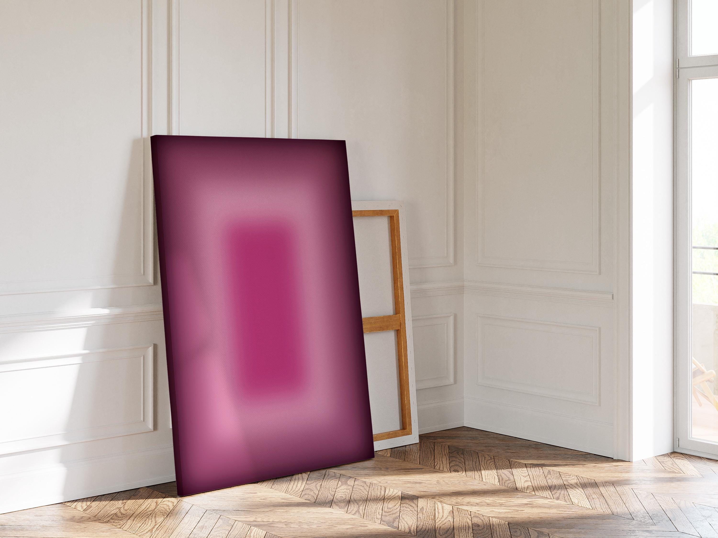 Pink Aura Art Print, Magenta Gradient Poster, Soft Glow Wall Decor