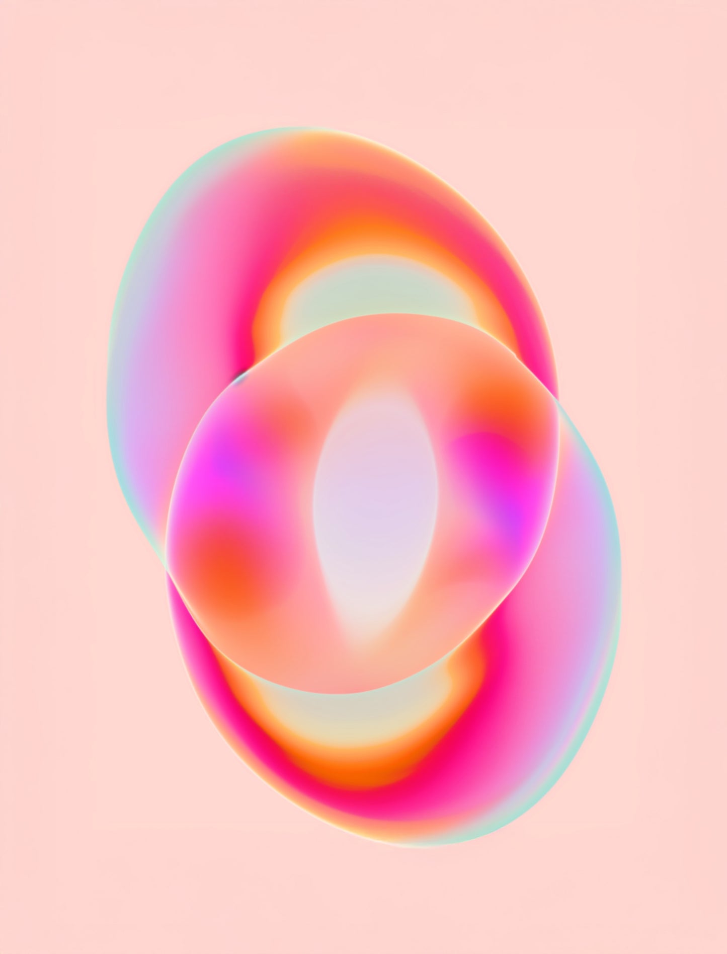 Orriva – Pink Orange Violet Orb Gradient Abstract Framed Art