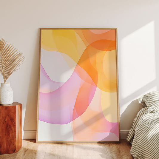 Solora – Abstract Flowing Wave Framed Art