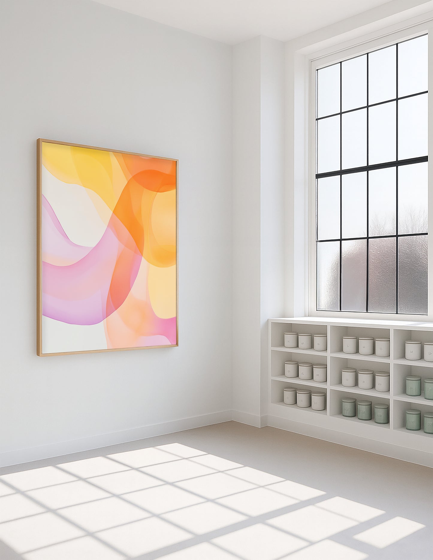 Solora – Abstract Flowing Wave Framed Art