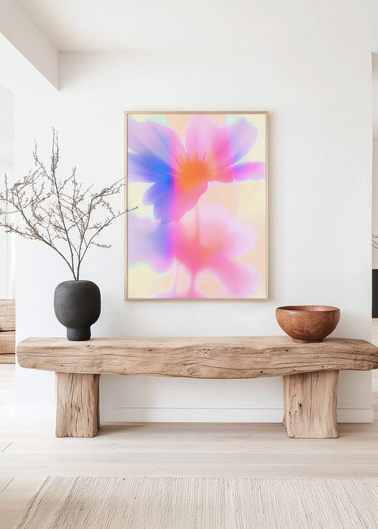 Dawnflare - Abstract Flower Framed Wall Art