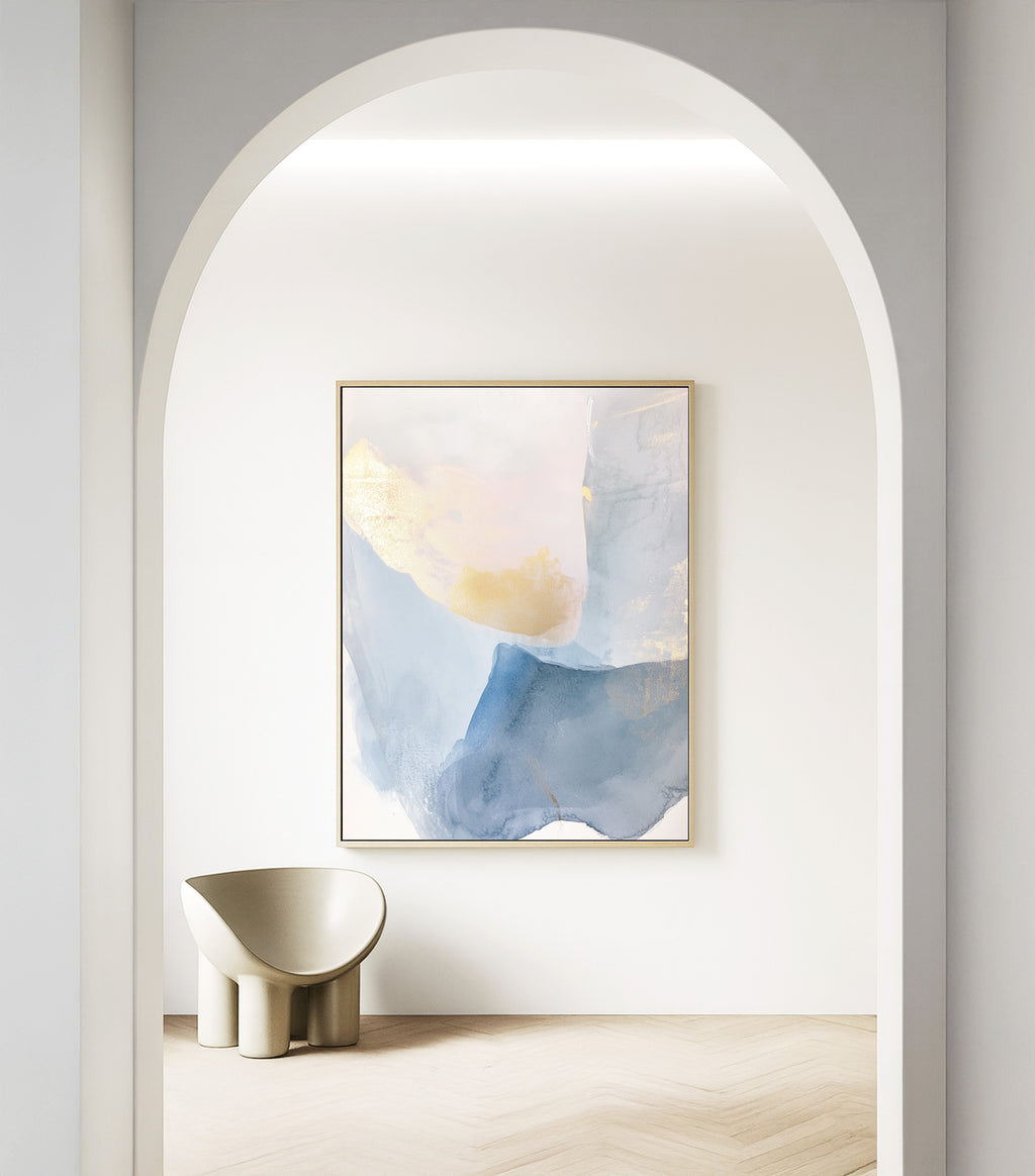 Coastal Mist Gold - Framed Canvas - And A Little More