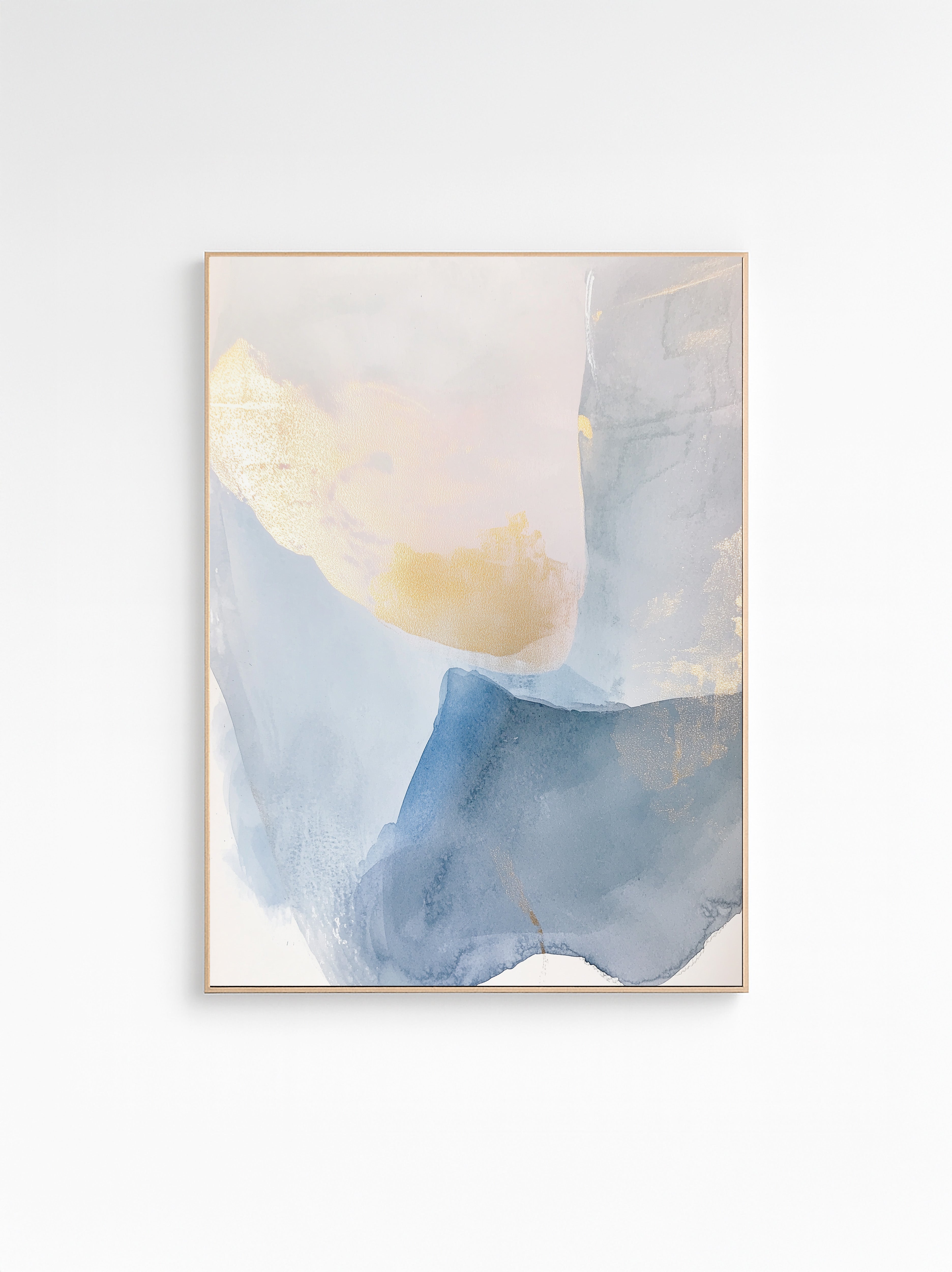 Coastal Mist Gold - Framed Canvas - And A Little More