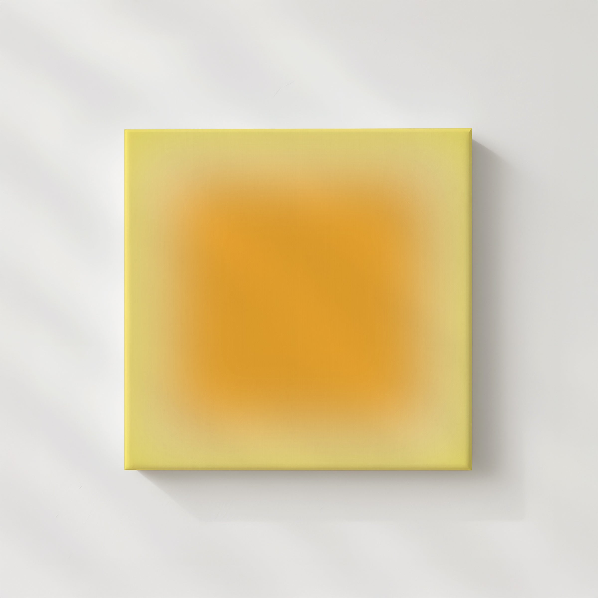 Warm tone gradient artwork with bright orange center and pale yellow border