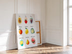 Fruit of the Spirit Chart Print, Christian Nursery Wall Art, Bible Verse Poster