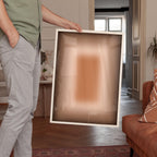 Warm Brown Gradient Abstract Art Print, Neutral Minimalist Poster, Cozy Modern Home Decor