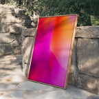 Neon Purple Gradient Wall Art Printable, Vaporwave Aesthetic Poster, Bold Abstract Modern Decor, Glow Effect