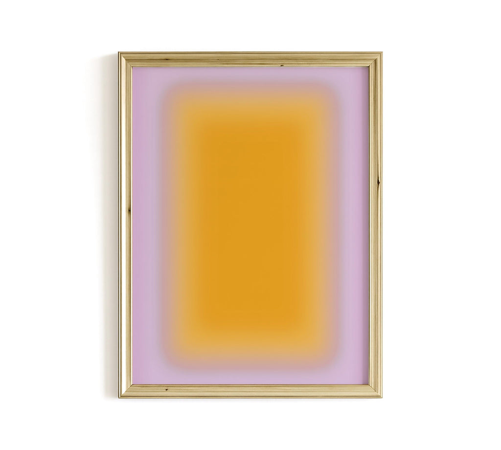 Yellow Gradient Wall Art Print, Minimalist Ombre Poster, Warm Abstract Printable