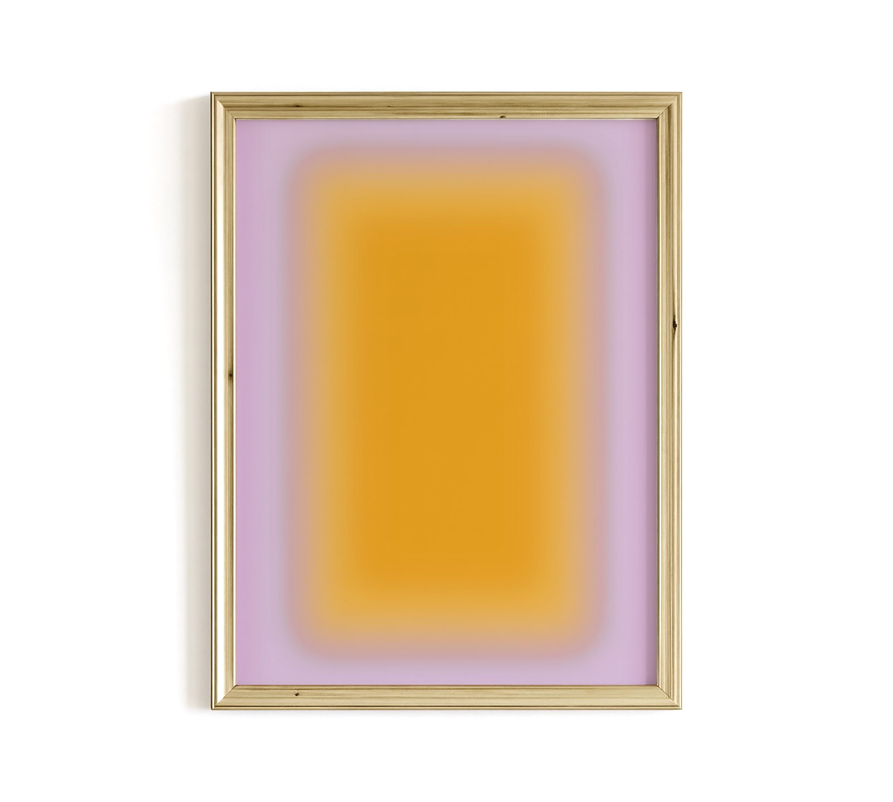 Yellow Gradient Wall Art Print, Minimalist Ombre Poster, Warm Abstract Printable