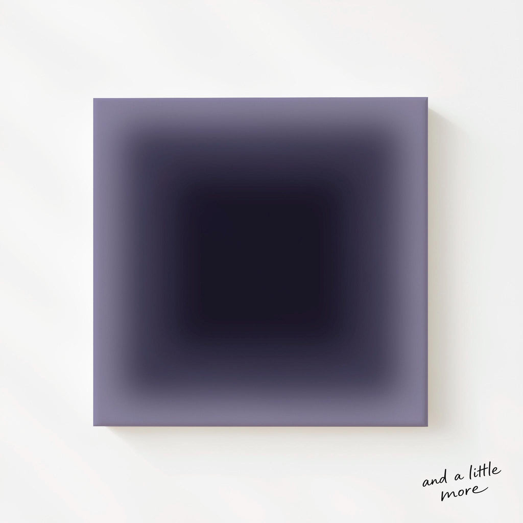 Deep Navy Purple Gradient Wall Art
