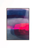 Pink Navy Abstract Art Print