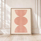Peach Wall Art Print, Minimalist Geometric Abstract, Soft Modern Decor