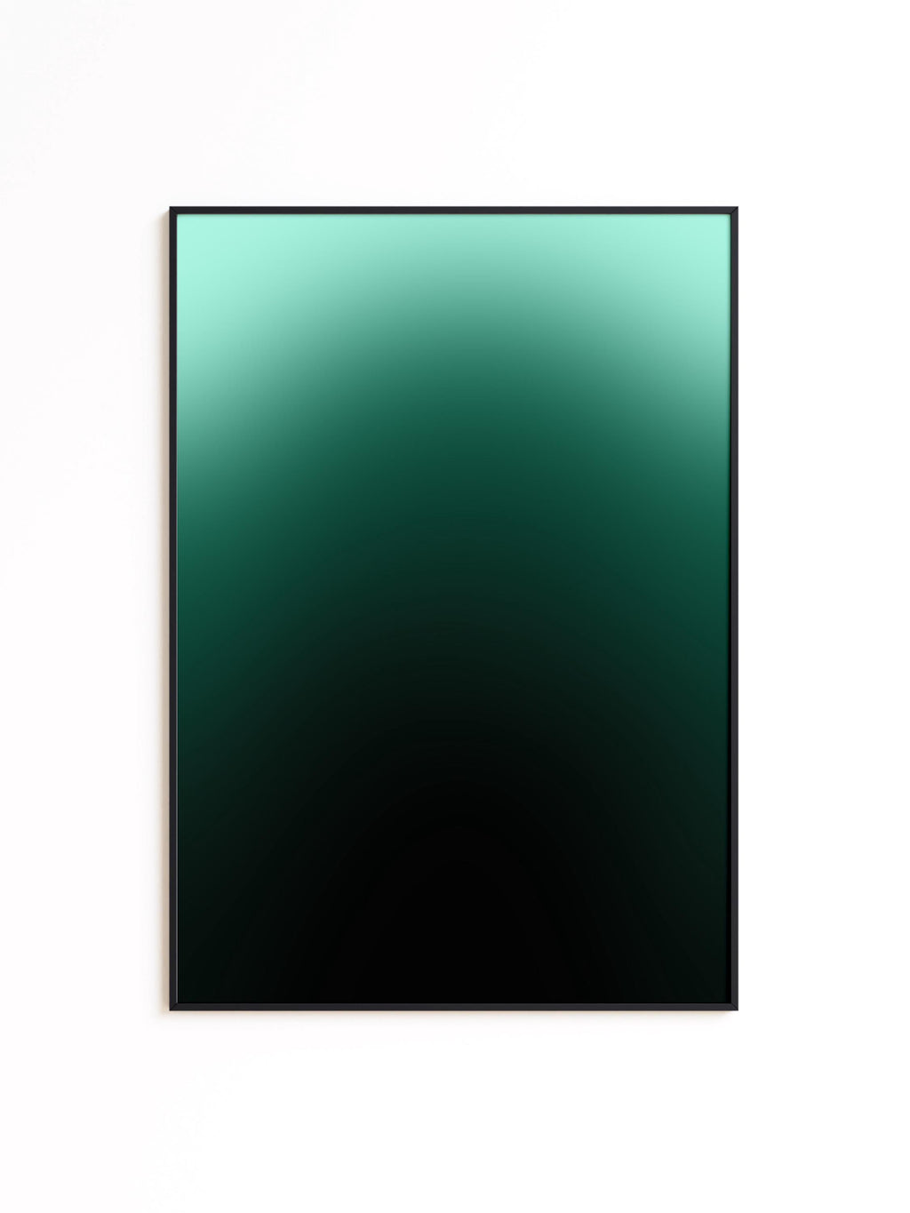 Green Gradient Abstract Art Print, Modern Ombre Poster