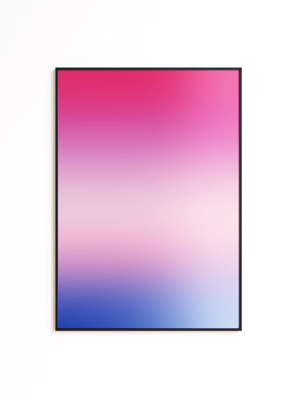 Pink Blue Gradient Wall Art, Minimalist Abstract Print, Modern Bedroom Decor