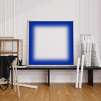 Blue Gradient Abstract Art Print, Minimal Modern Square Artwork