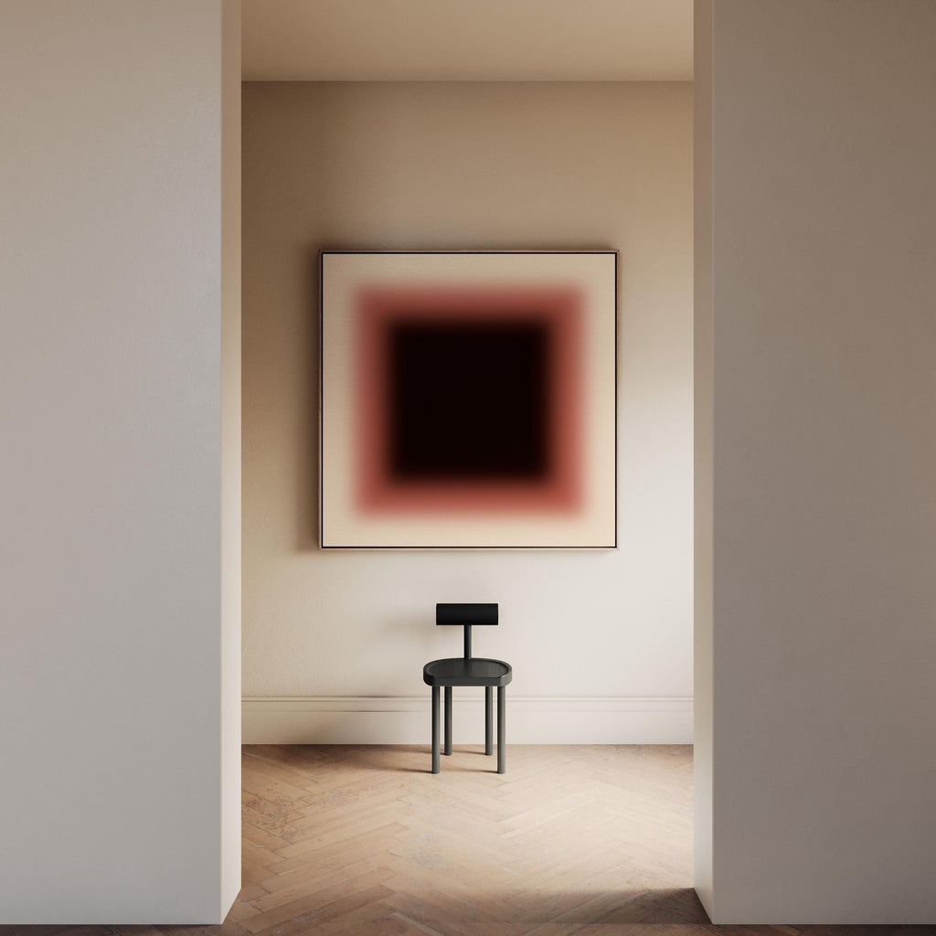 Mocha Brown Gradient Square Art Print, Neutral Contemporary Wall Decor