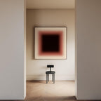 Mocha Brown Gradient Square Art Print, Neutral Contemporary Wall Decor