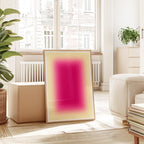 Pink Gradient Abstract Art Print, Warm Minimal Ombre Poster (Digital Download)