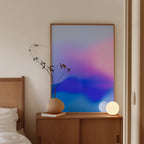 Blue Purple Gradient Wall Art Printable, Abstract Ocean Inspired Poster, Minimalist Calm Decor, Modern Aesthetic Print