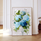 Hydrangea Wall Art Print, Botanical Flower Decor for Bedroom or Office